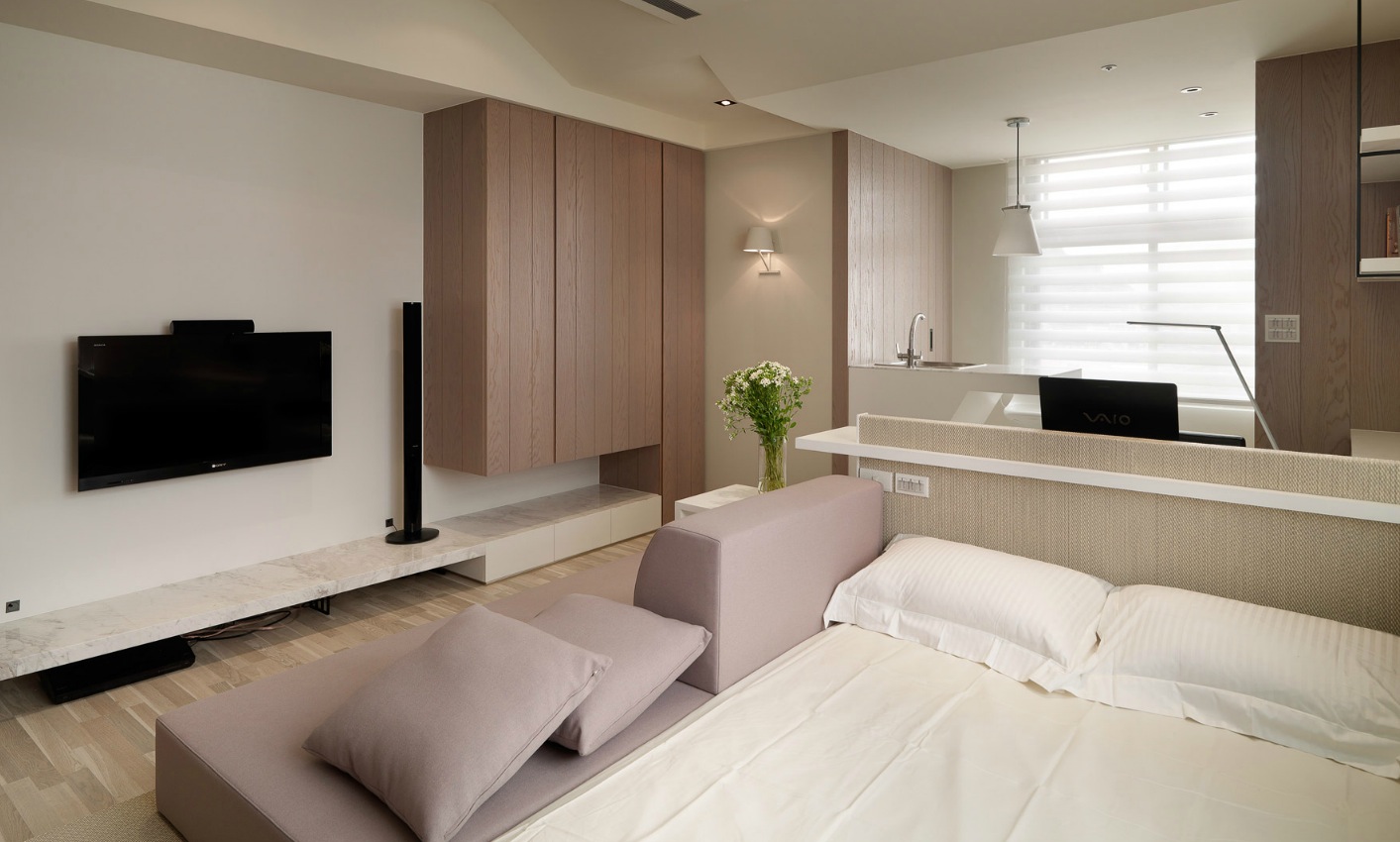 Desain Interior Dan Furniture Untuk Apartemen Studio Kecil Jakarta
